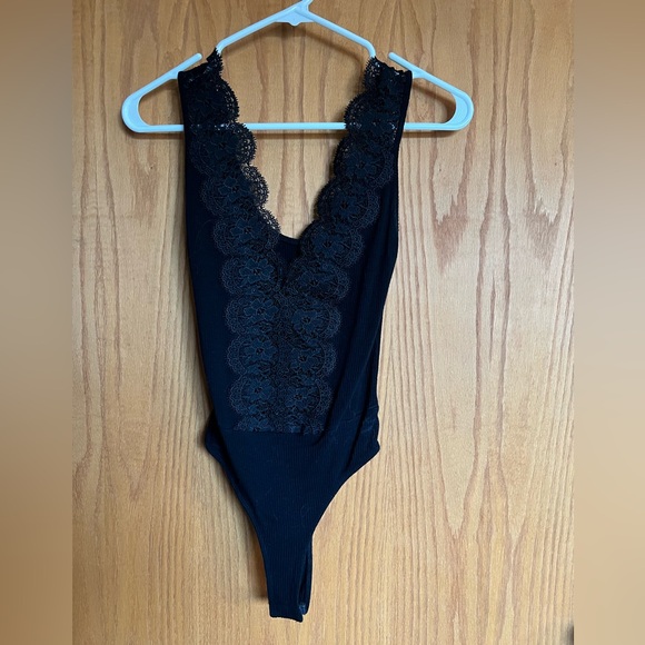 Lulus Ravalli Black Lace Ribbed Sleeveless Bodysuit - Picture 6 of 7
